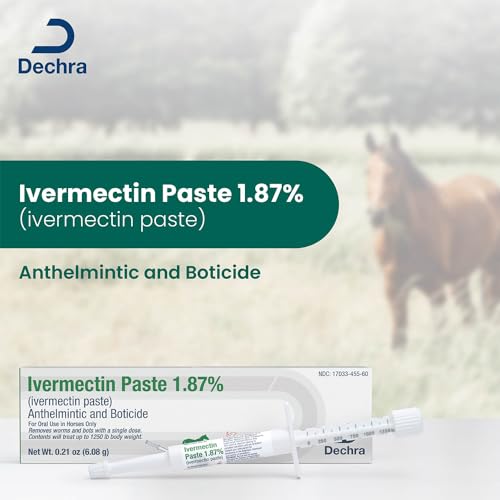 Dechra Ivermectin Paste 1.87% Horse Dewormer, 6.08g - Riders Choice Supply Co