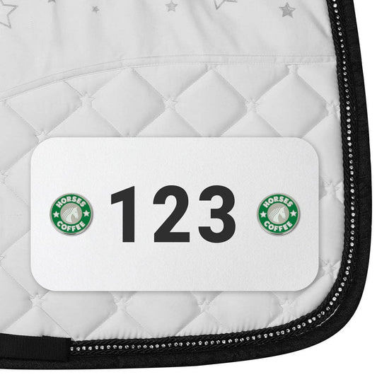 Dapplebay Horse Show Number Pins - Horses & Coffee