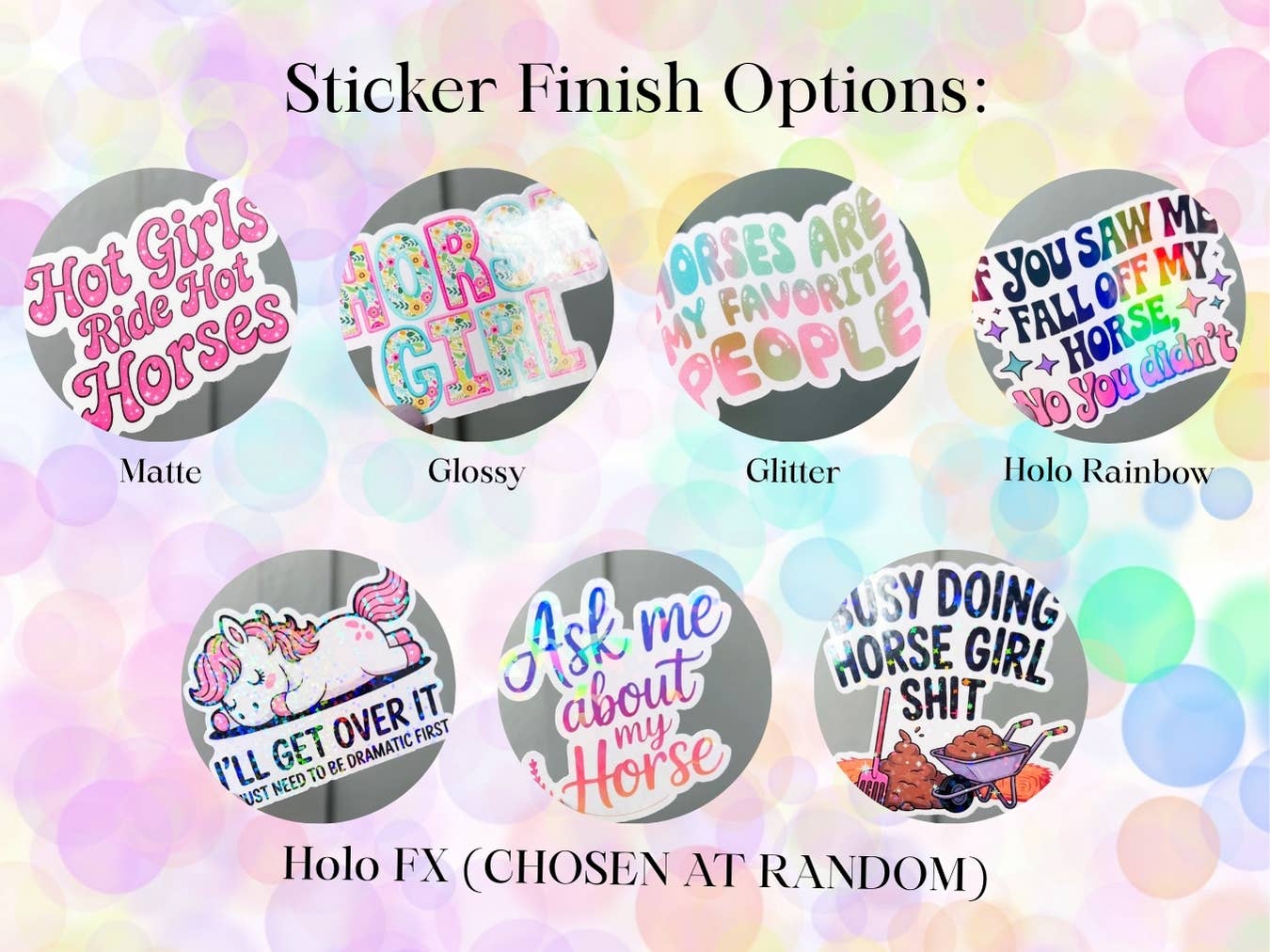 Equestrian Horse Sticker -Waterproof- Obsessed Aqua