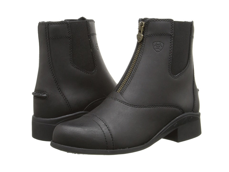 Ariat Kid's Scout Zip Paddock Boots Leather - Black