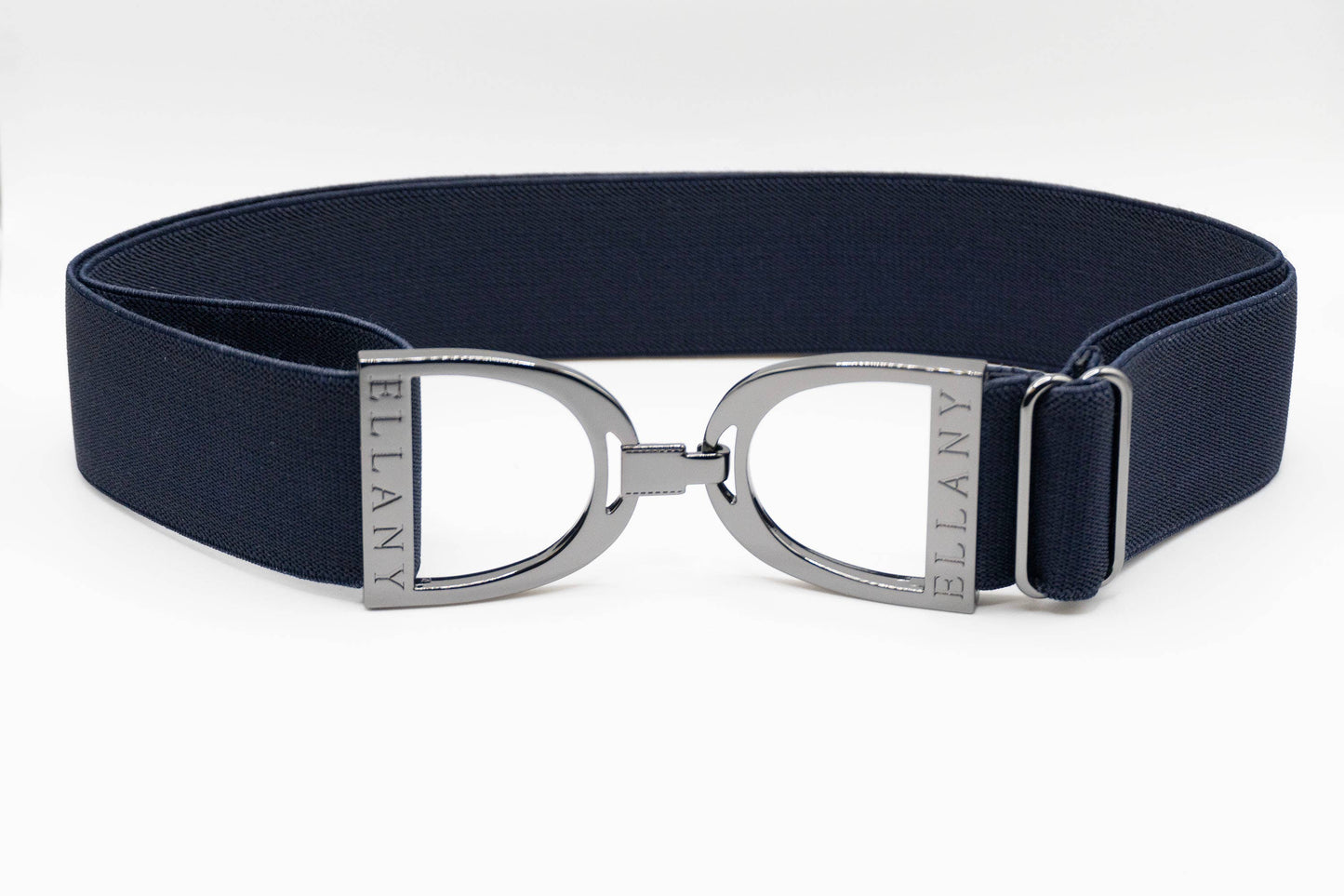 Navy - 1.5" Gunmetal Stirrup Elastic Belt - Riders Choice Supply Co