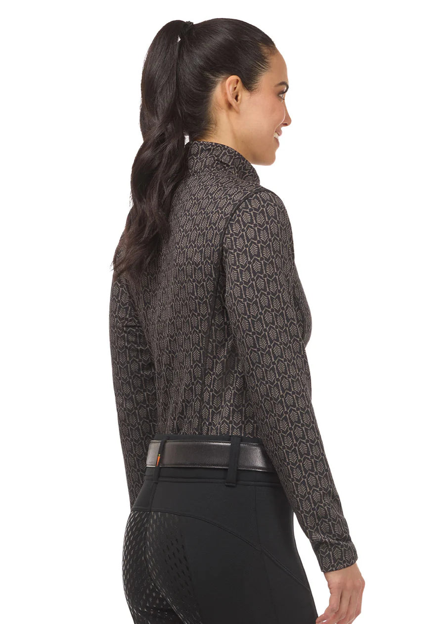 Kerrits Equestrian Apparel Snaffle Fleece Half Zip Top- Black