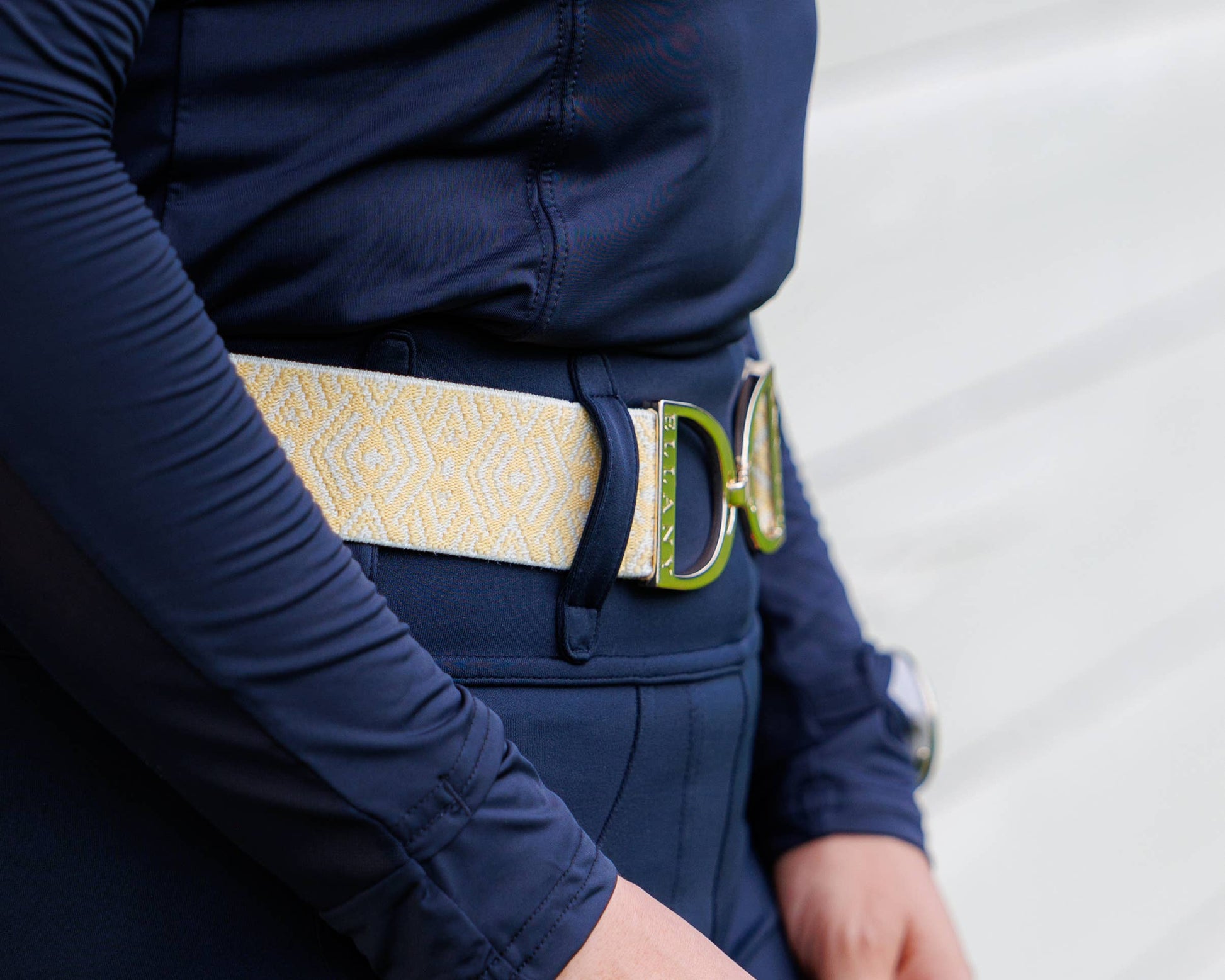 Buttercream Tribal - 1.5" Gold Stirrup Elastic Belt - Riders Choice Supply Co