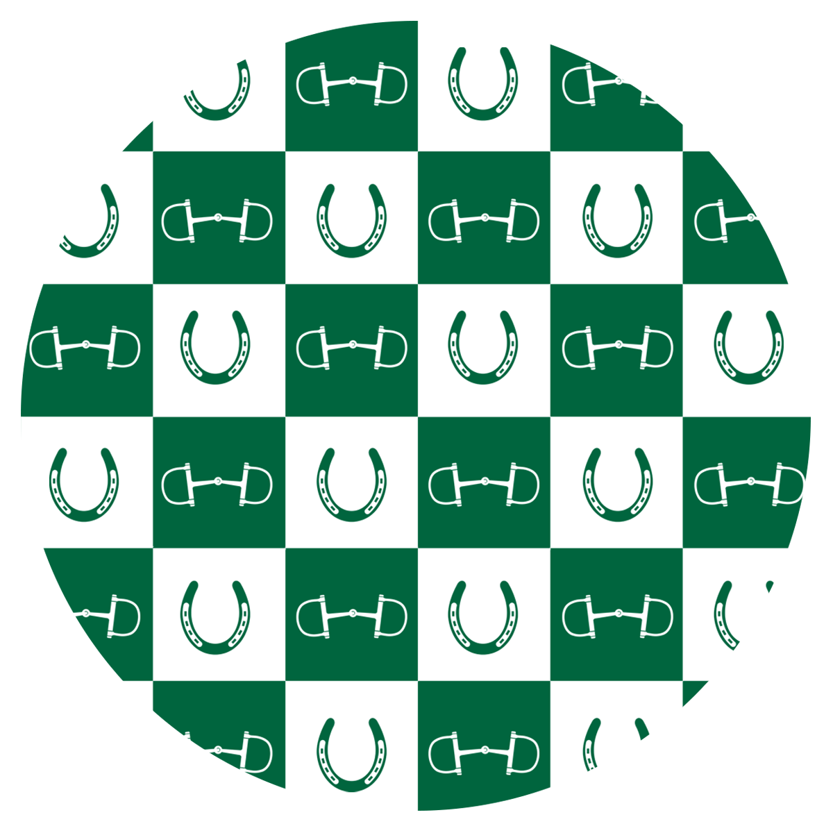 Hunter Green Equestrian Checkered Satin Scrunchie