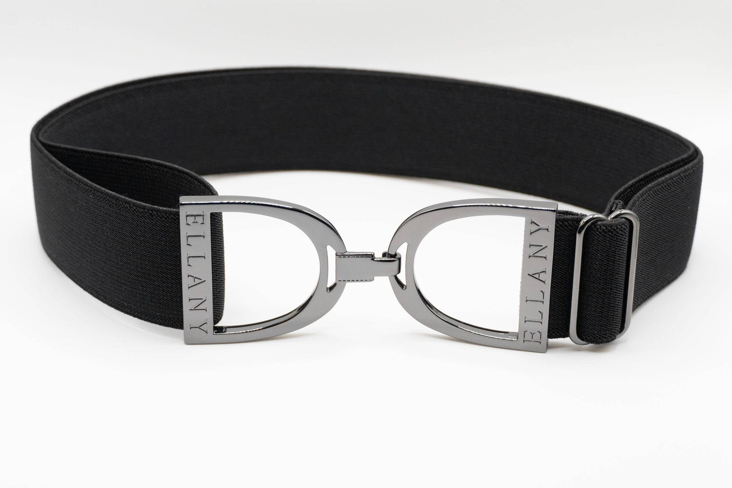 Black - 1.5" Gunmetal Stirrup Elastic Belt - Riders Choice Supply Co