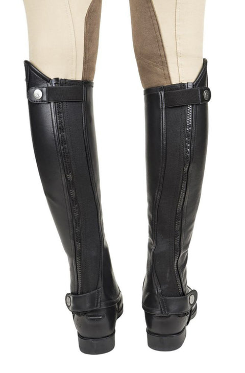 LETTIA London Leather Half Chaps Black