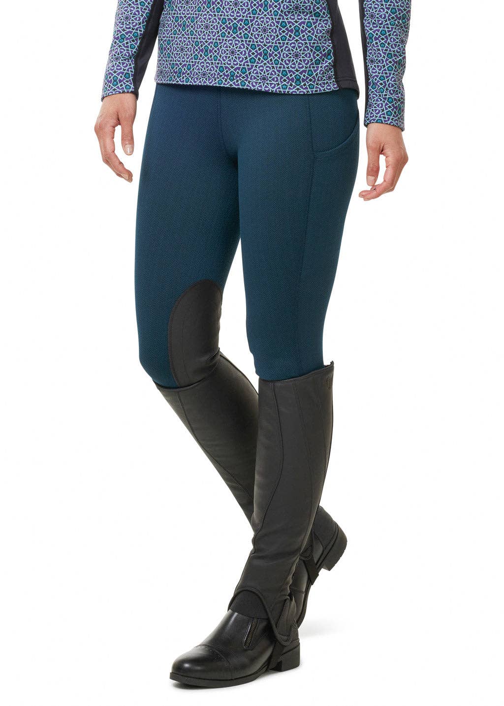 Fleece Lite II Knee Patch Riding Tight - Riders Choice Supply Co