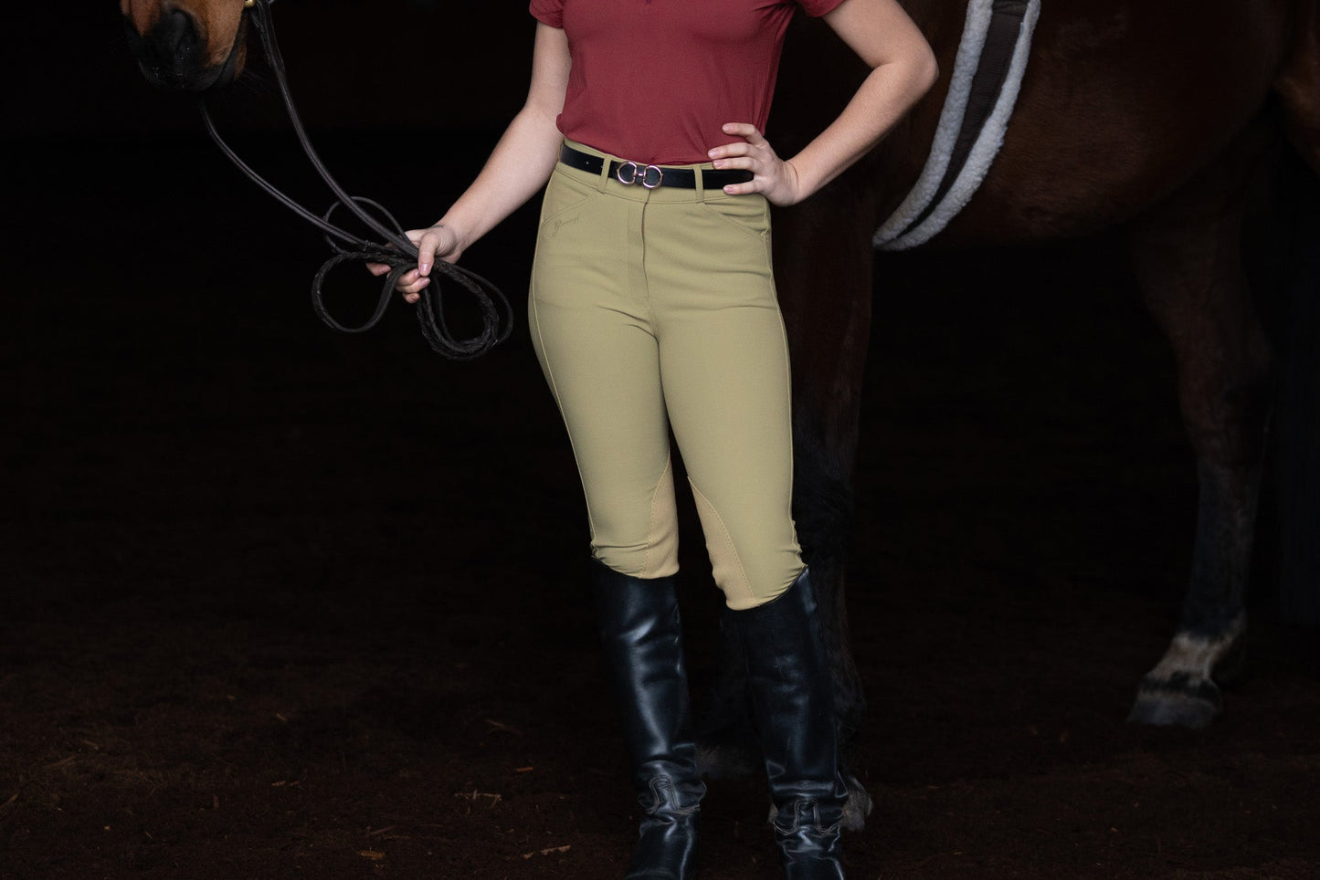 Cordelia Breeches with Clarino Knee Patch - Riders Choice Supply Co