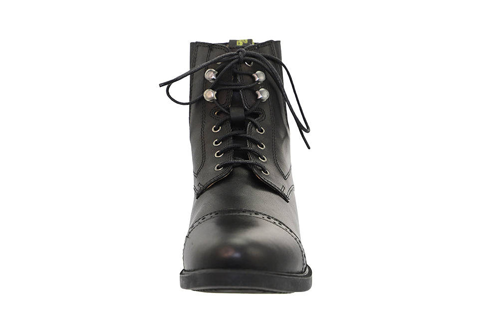 Lace-Up Synthetic Leather Paddock Boots - Riders Choice Supply Co