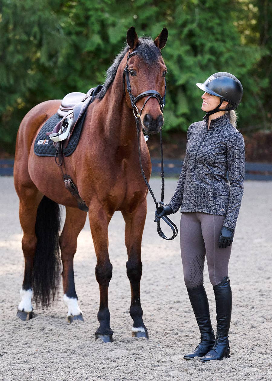 Snaffle Links Fleece Half Zip Riding Top - Riders Choice Supply Co