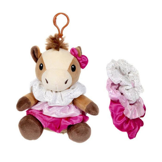6" Scrunchie Horse Plush with Hair Accessories