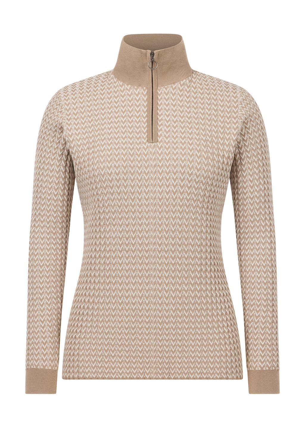 Quarter Zip Herringbone Sweater - Riders Choice Supply Co