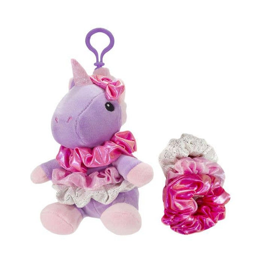 6" Scrunchie Unicorn Plush with Hair Accessories