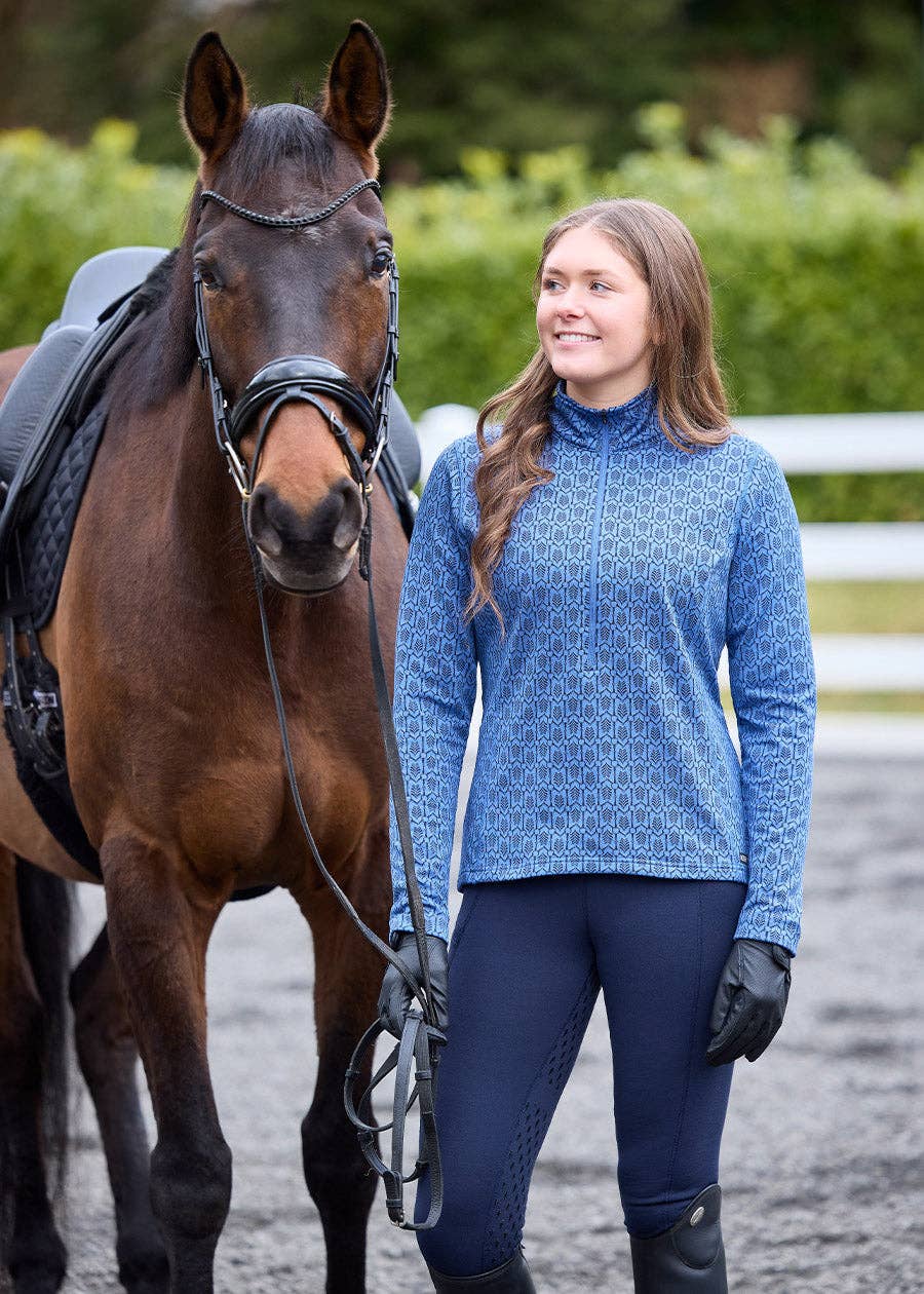 Snaffle Links Fleece Half Zip Riding Top - Riders Choice Supply Co