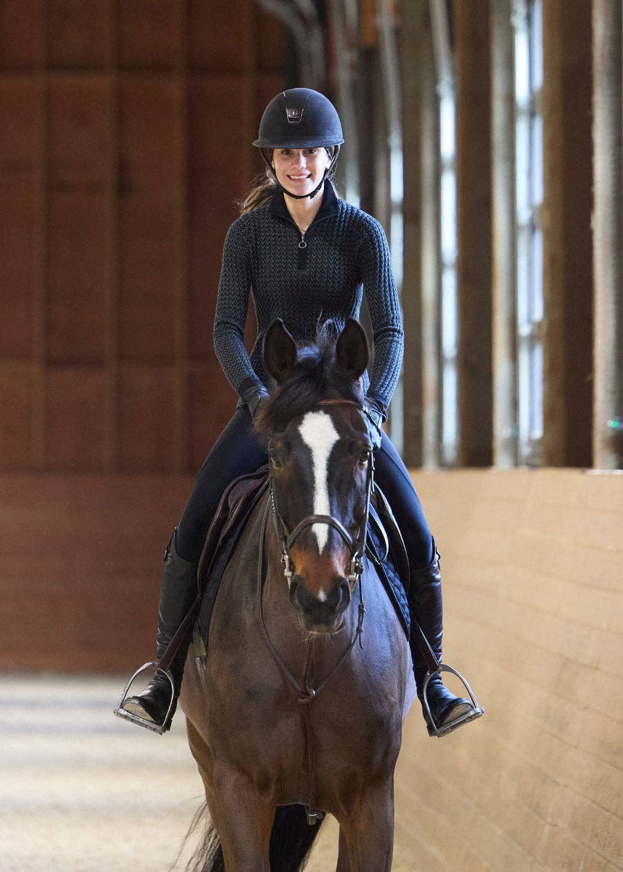 Quarter Zip Herringbone Sweater - Riders Choice Supply Co