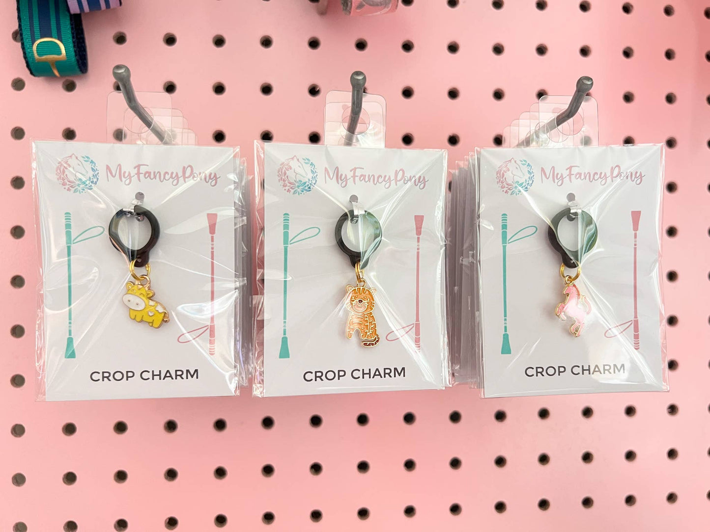 Rhinestone Hello Kitty Crop & Bridle Equestrian Charms