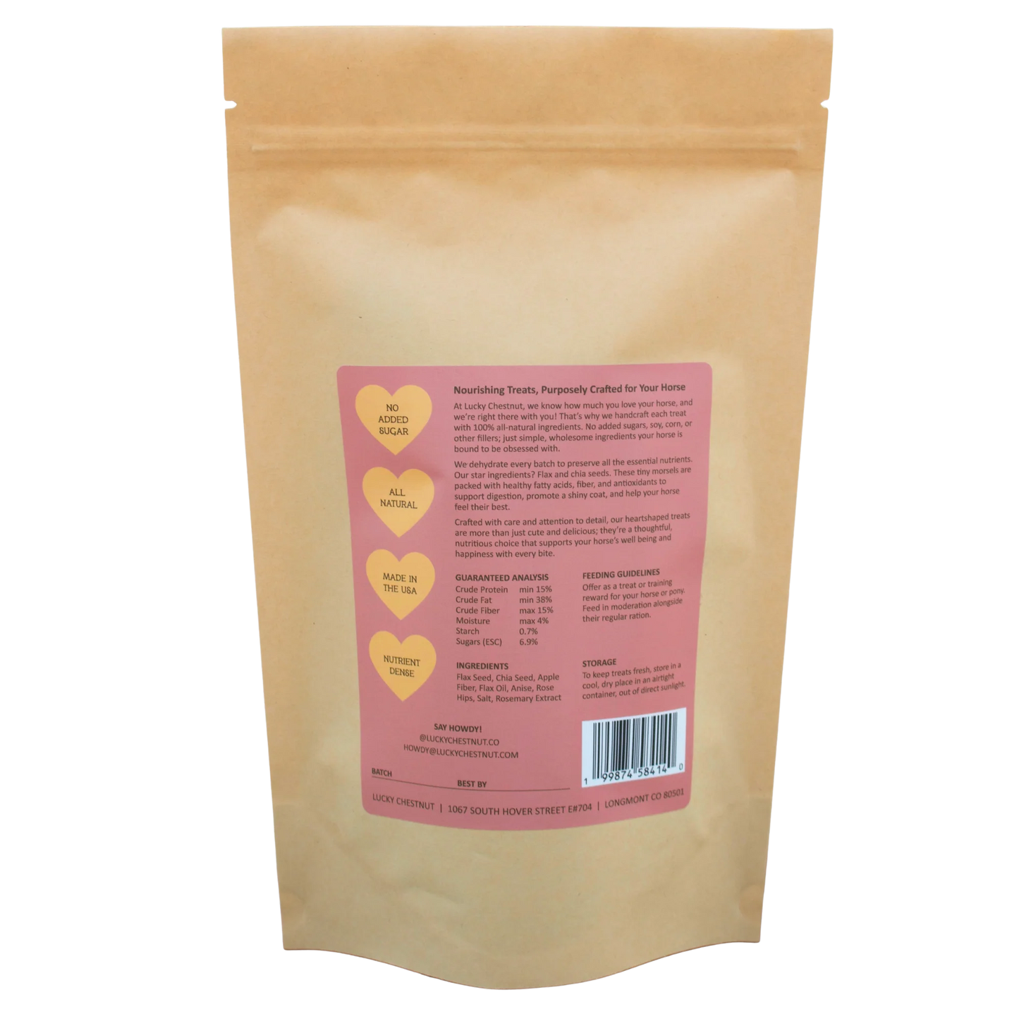 Lucky Chestnut - Apple with Anise + Rose Hip Horse Treats - Low-NSC