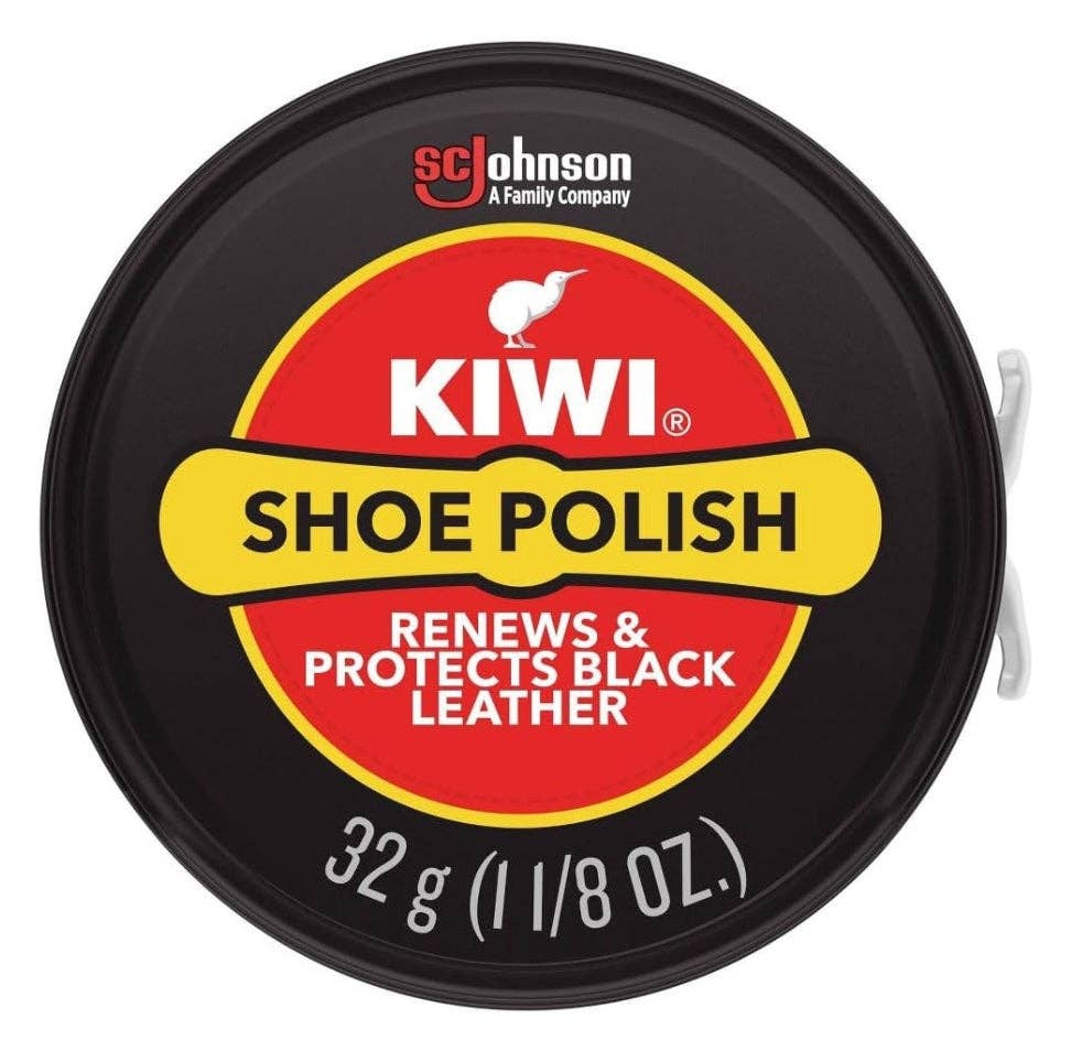 Kiwi Shoe Polish Tin, Black, 1.125 oz ( 32g )
