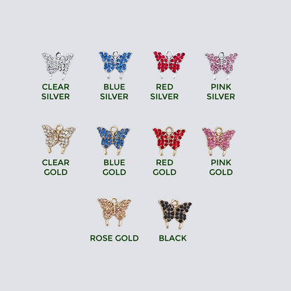 Rhinestone Butterfly Crop & Bridle Equestrian Charms