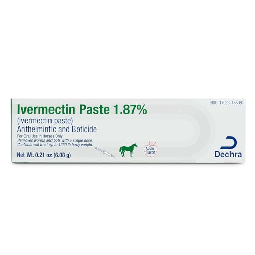 Dechra Ivermectin Paste 1.87% Horse Dewormer, 6.08g - Riders Choice Supply Co