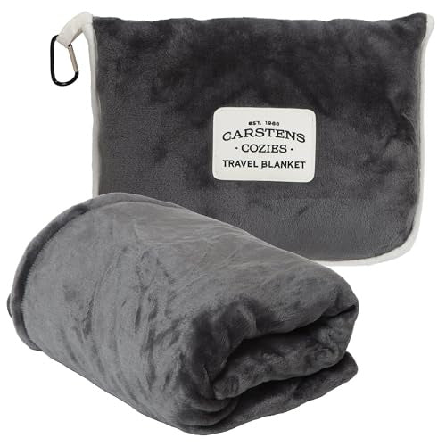 Carstens Plush 2 in 1 50"x60" Travel Blanket- Grey - Riders Choice Supply Co
