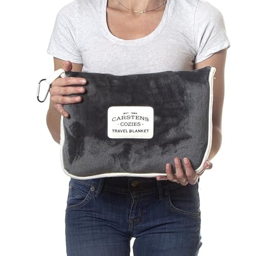 Carstens Plush 2 in 1 50"x60" Travel Blanket- Grey - Riders Choice Supply Co