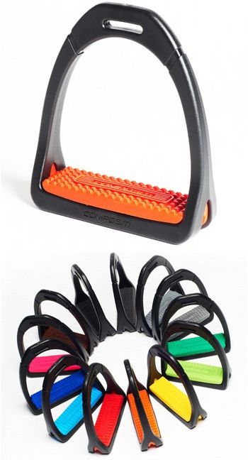 Shires "Compositi" Premium Profile Stirrups- Purple Child Size 4" - Riders Choice Supply Co