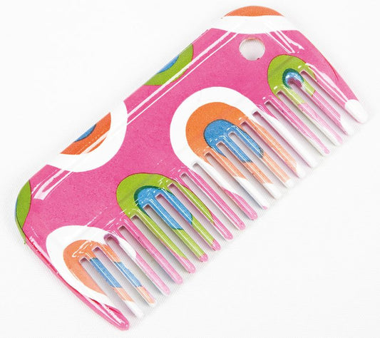 Weatherbeeta Roma Mane Comb with White Flowers Pattern