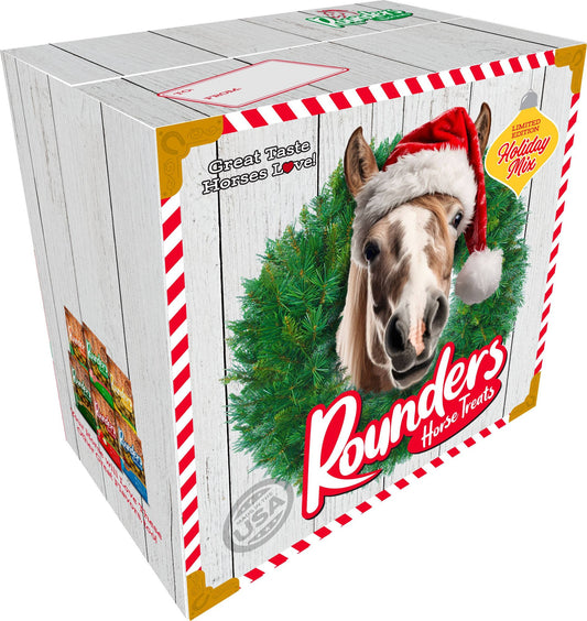 Rounders Holiday Horse Treats Gift Box, 10 lb - Riders Choice Supply Co