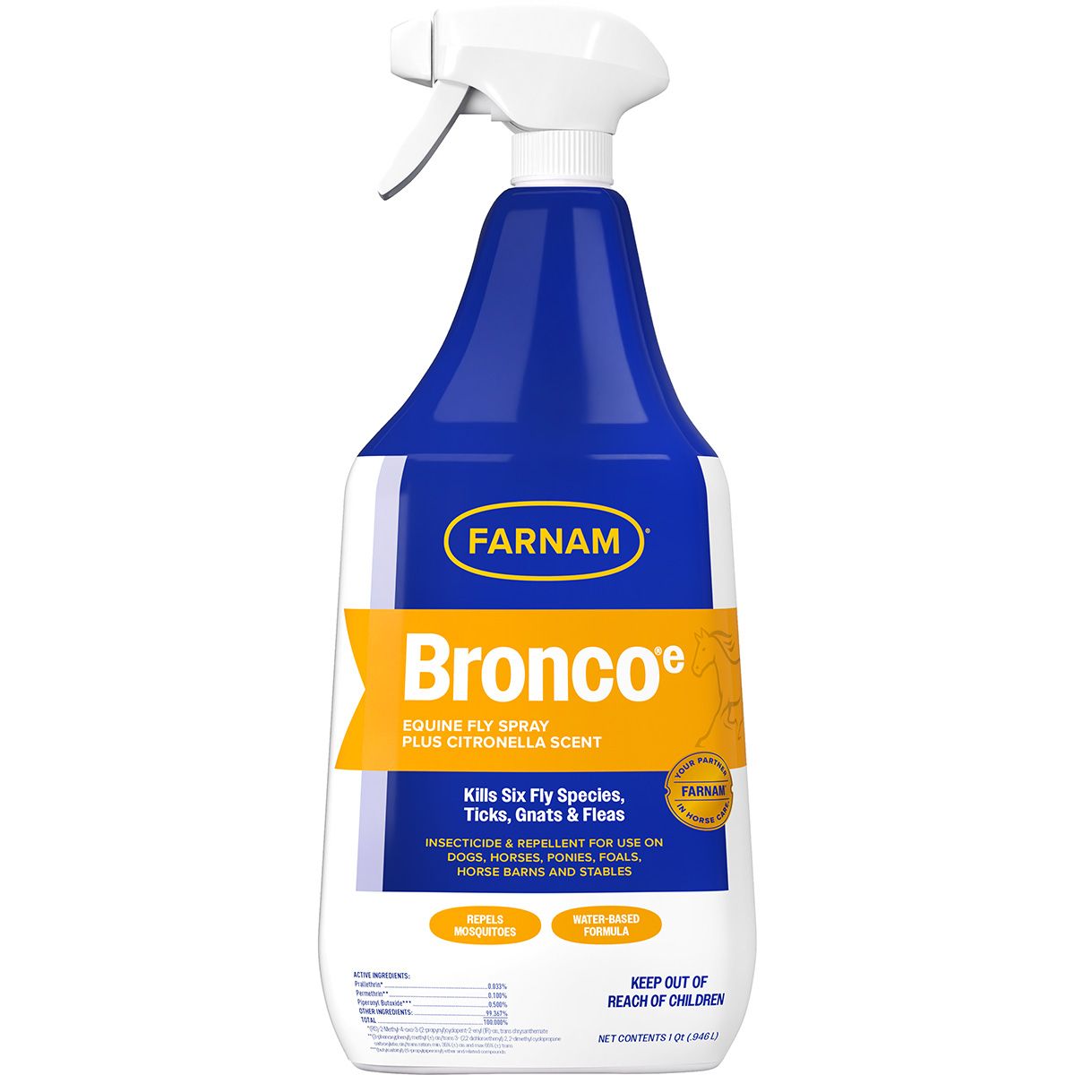 Bronco-e Equine Fly Spray - Qt – Riders Choice Supply Co