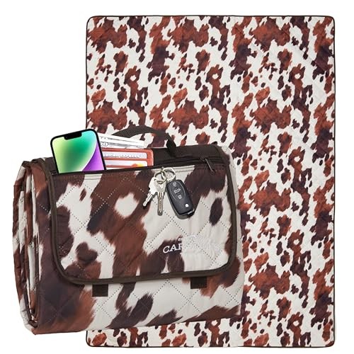 CARSTENS, INC Waterproof Picnic Blanket 60"x80", Cowhide