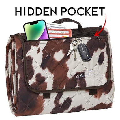 CARSTENS, INC Waterproof Picnic Blanket 60"x80", Cowhide