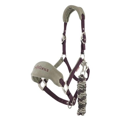 LeMieux Vogue Halter and Lead Rope Set- Damson