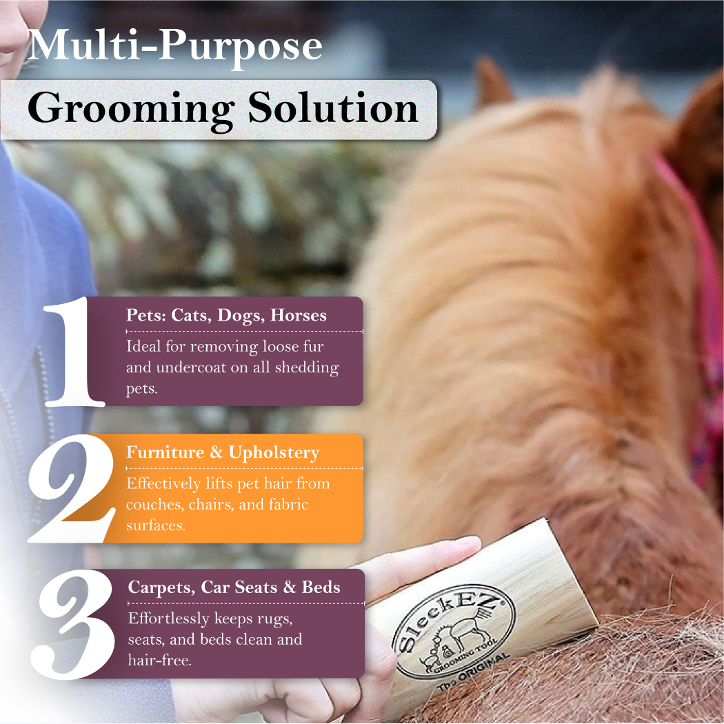 SleekEZ® Horse Brush for Shedding and Grooming (10 inch) - Riders Choice Supply Co
