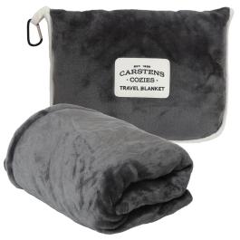 Carstens Plush 2 in 1 50"x60" Travel Blanket- Grey - Riders Choice Supply Co