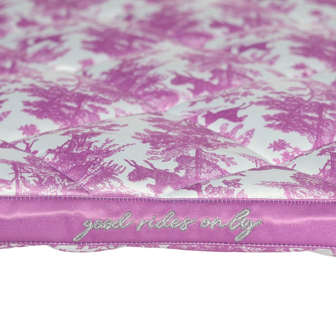 Dapplebay Equestrian Toile Jump Saddle Pad-Rose/White