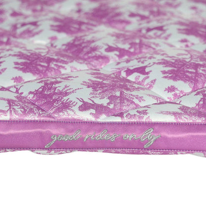 Dapplebay Equestrian Toile Jump Saddle Pad-Rose/White