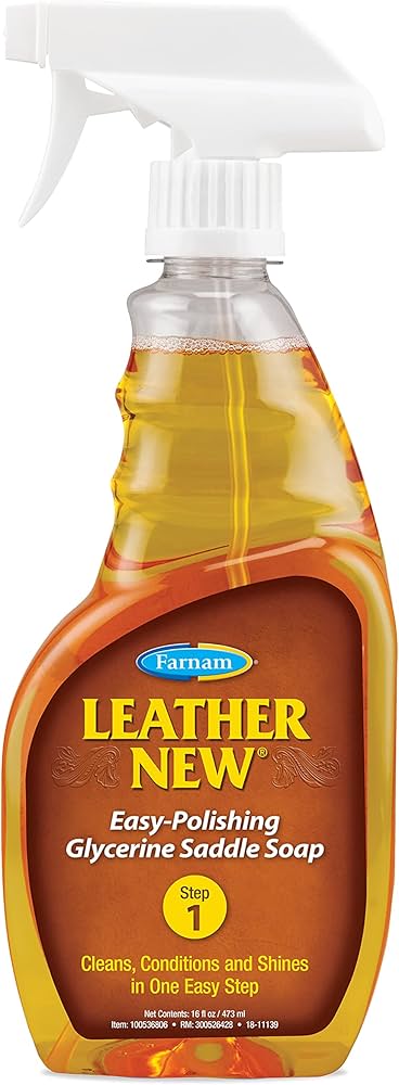 Farnam Glycerine Step 1 Saddle Soap Leather Cleaner, 16 Fluid Ounces
