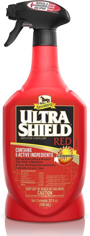 Absorbine UltraShield Red Insecticide 32 oz Repellent Spray - Riders Choice Supply Co