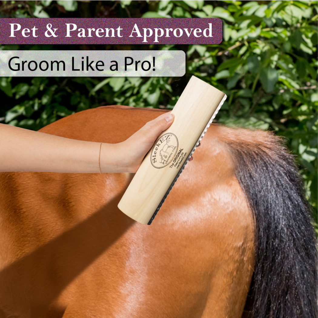 SleekEZ® Horse Brush for Shedding and Grooming (10 inch) - Riders Choice Supply Co