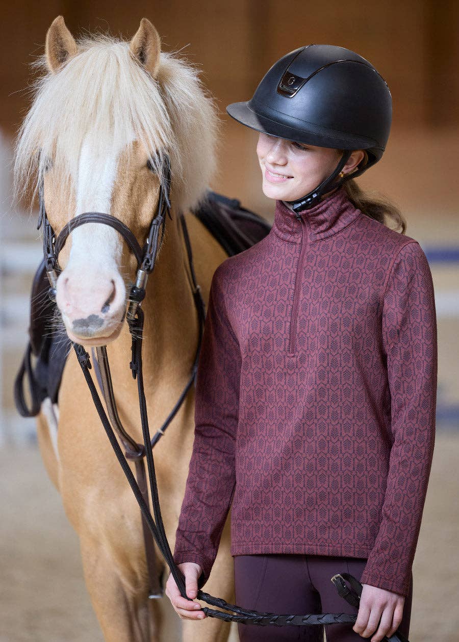 Kids Snaffle Links Fleece Half Zip Riding Top - Riders Choice Supply Co