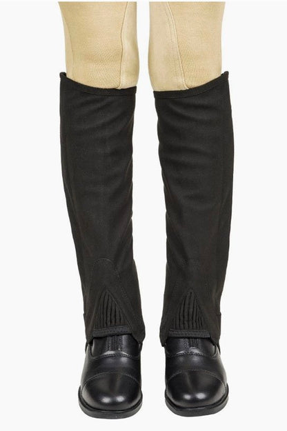 LETTIA Suede Half Chaps Black