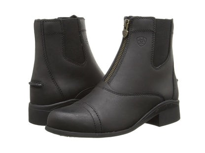 Ariat Kid's Scout Zip Paddock Boots Leather - Black