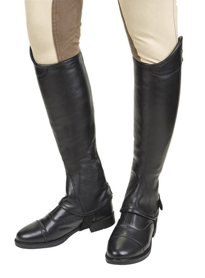 LETTIA London Leather Half Chaps Black