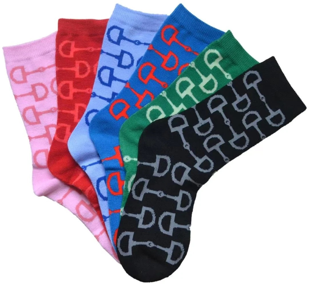 AWST Int'l Snaffle Bits Crew Socks - Assorted Colors