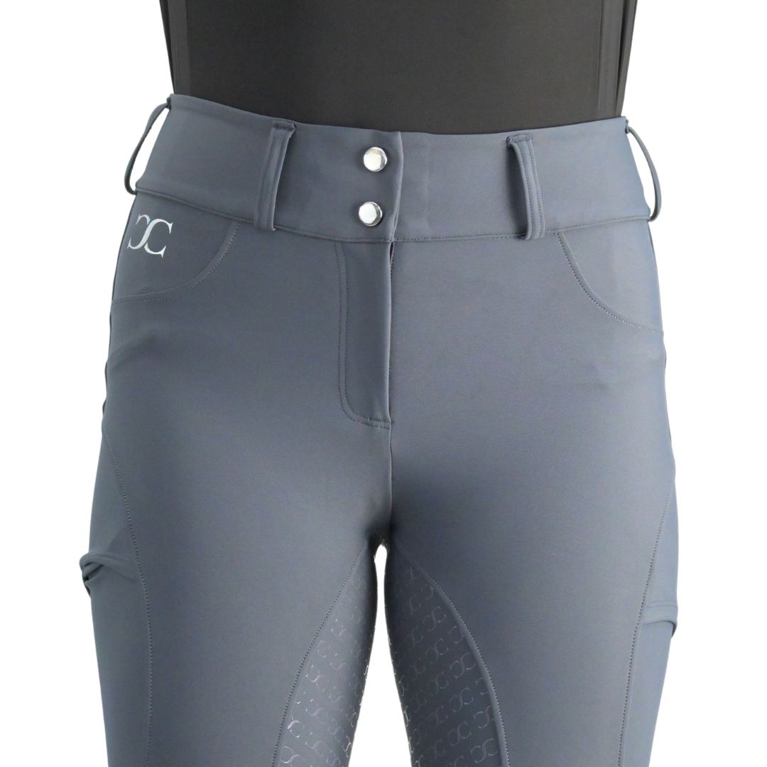 Slate Grey Just Right Summer Breeches + Free Bit Belt