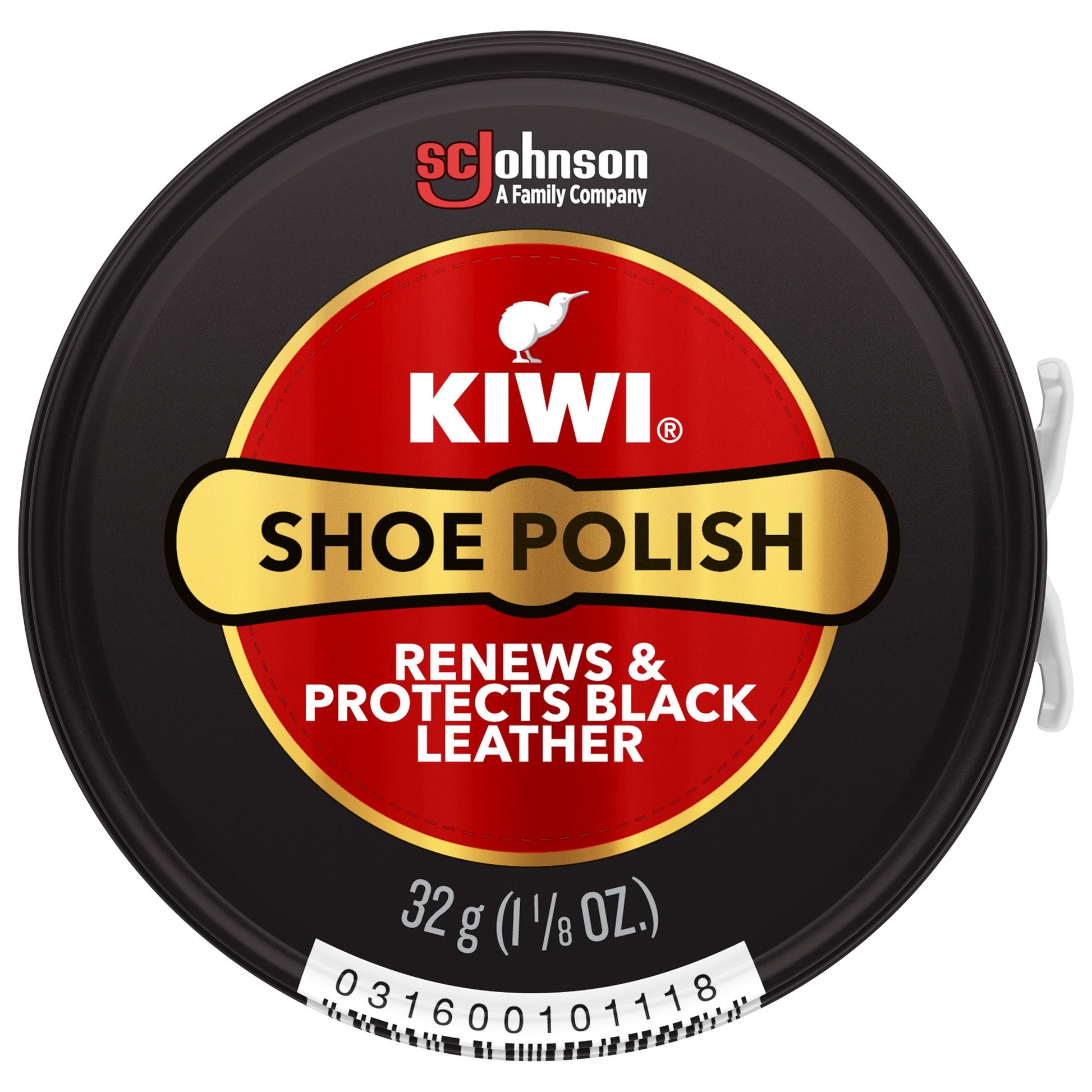 Kiwi Shoe Polish Black, 1.125 Oz Metal Tin - Riders Choice Supply Co