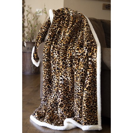 Carstens Polyester Leopard Throw Blanket