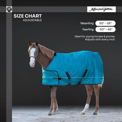 1200D Adjustable Weanling 180G Medium Weight Winter Turnout Blanket - Waterproof & Breathable - Riders Choice Supply Co