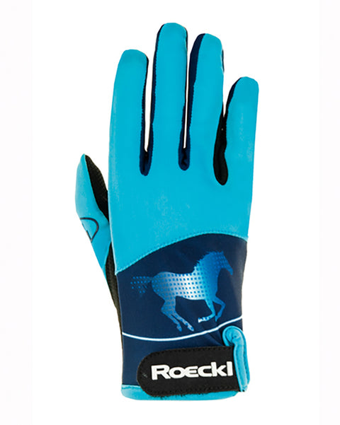 ROECKL Kansas Youth Riding Gloves Size 5.0 Blue